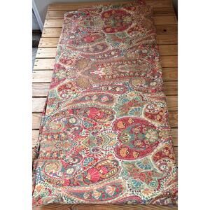 Pottery Barn100% Organic Cotton Maeve Paisley Duvet Cover King Size Red M7